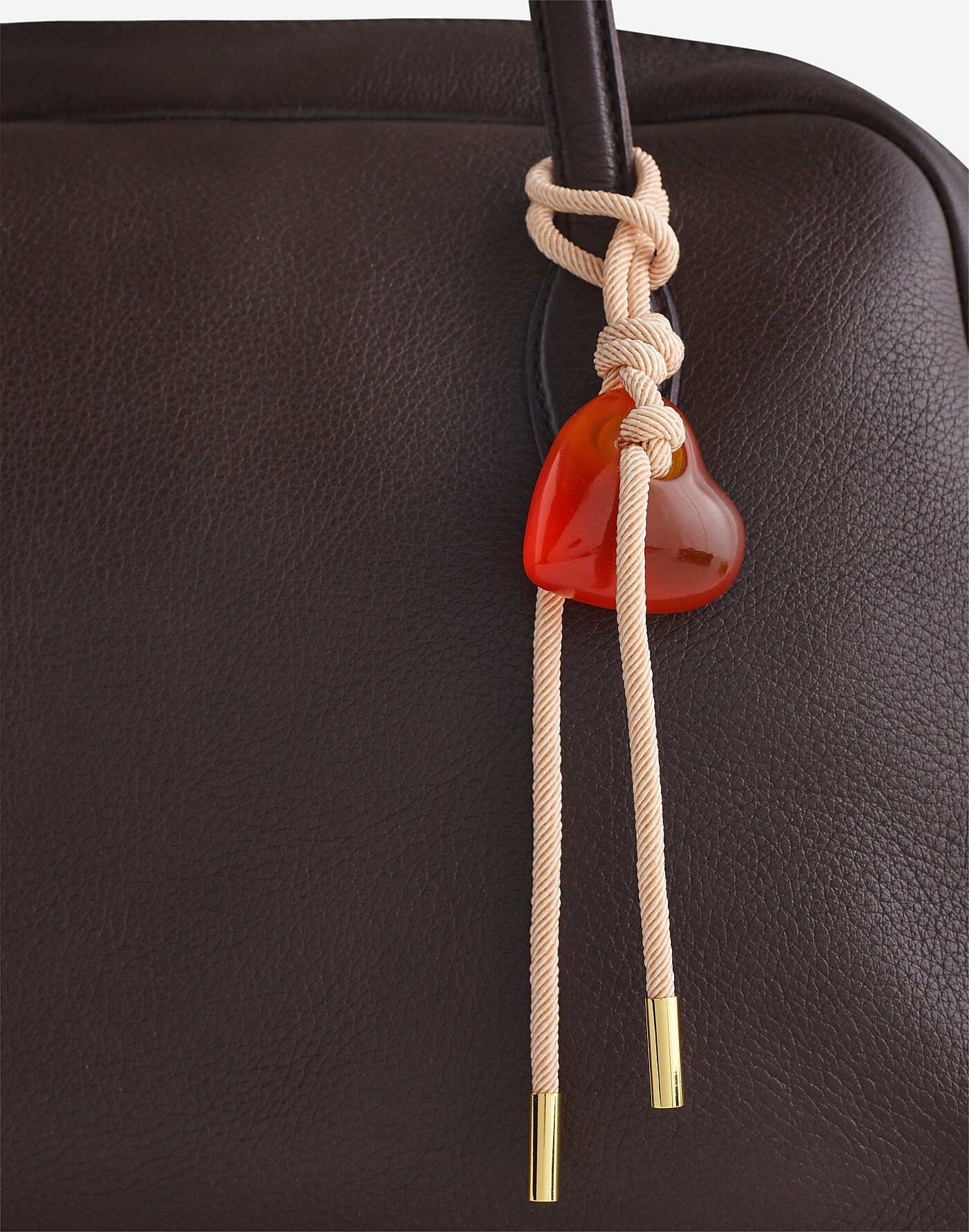 Carved Heart Bag Charm