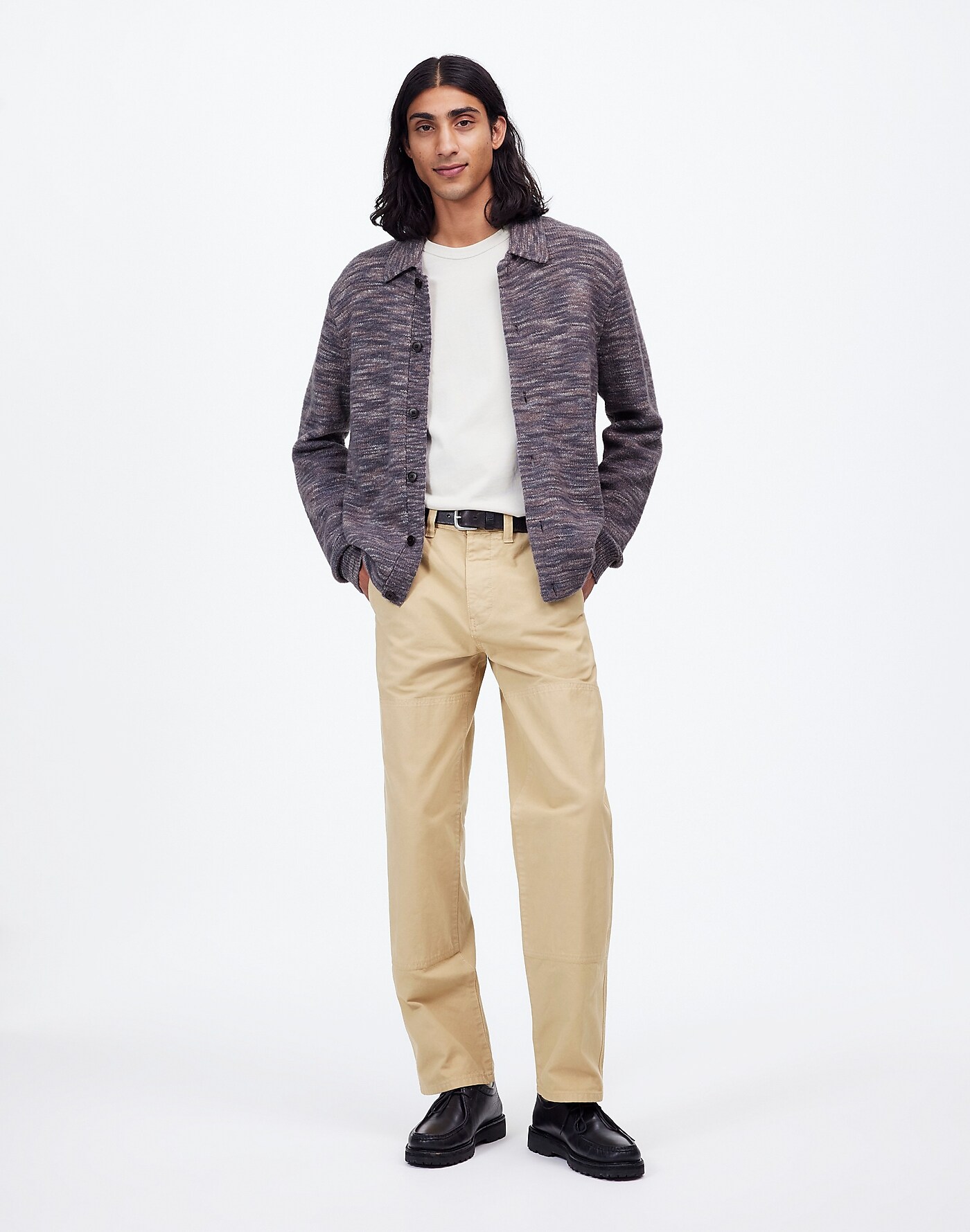 Space-Dyed Sweater Shirt in Italian Fabric